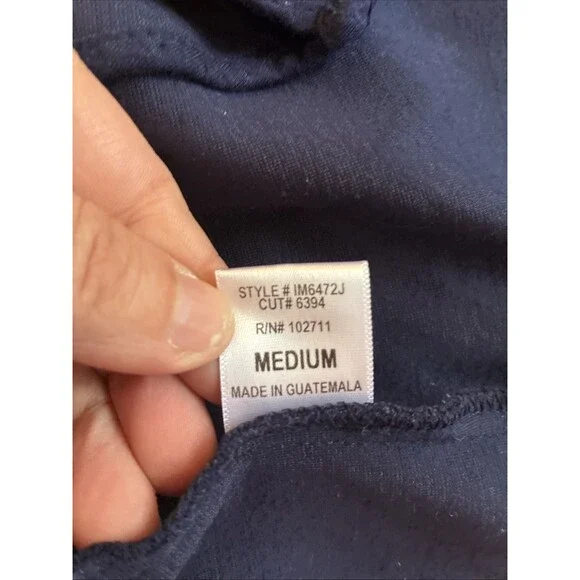 Gibson Navy Knit Blazer Cardigan Womens Medium Open Front Stretch Career - Picture 11 of 11